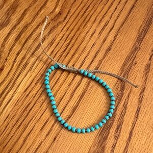 Adjustable Turquoise Beaded Bracelet